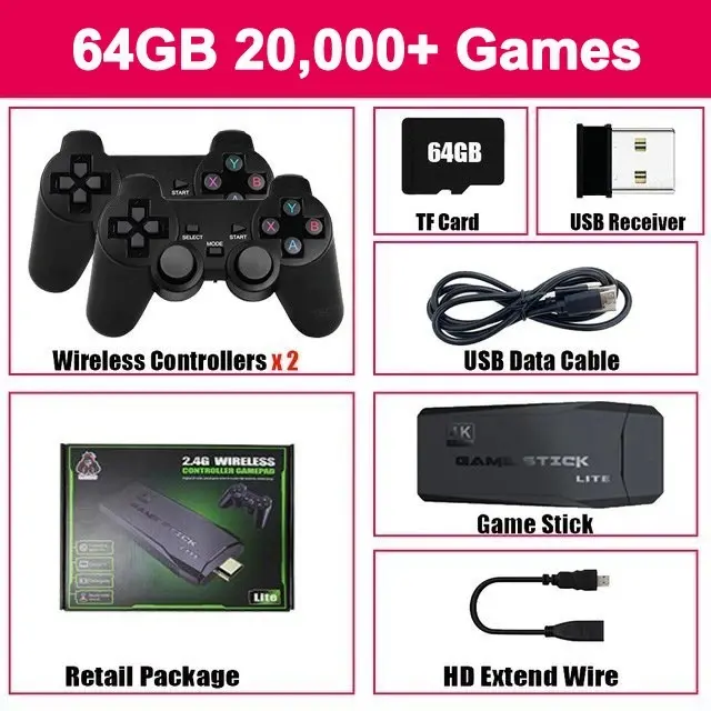 [Ali Consola Videojuegos M8 64Gb 2000Red] Consola Videojuegos M8  64 GB 20000 Retro Games