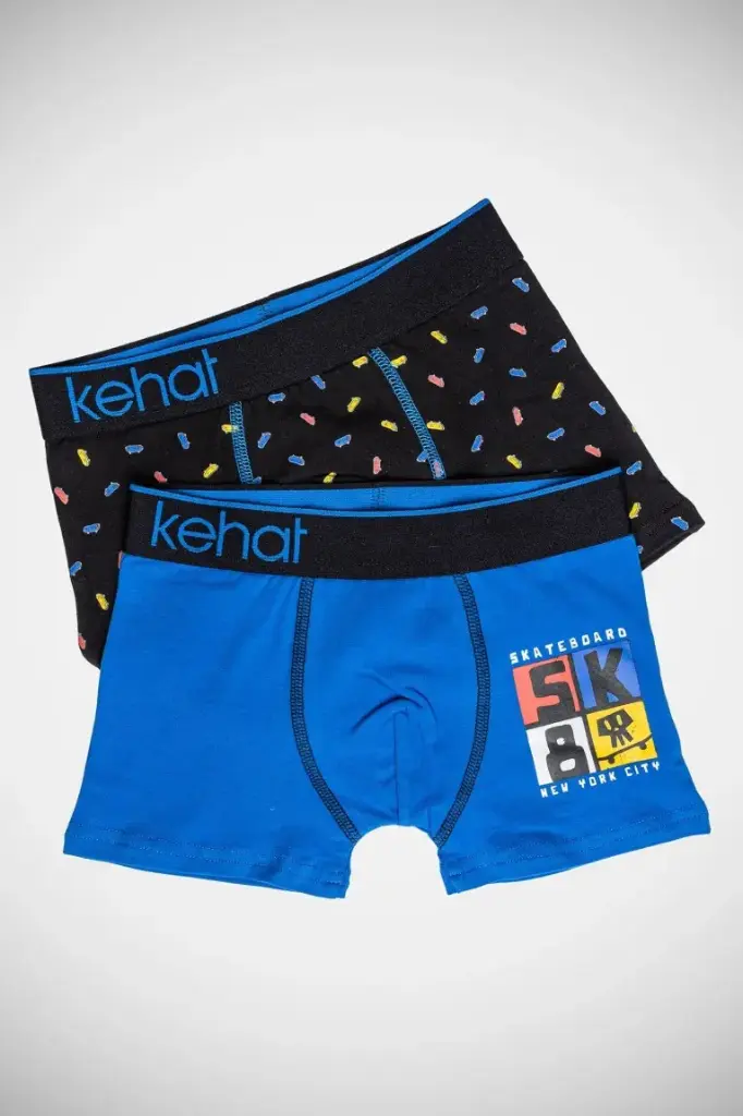 [440/11K  Surt 10/12 Joel] Boxer Niño Kehat Boys Alg. 440 Surt 10/12  Pack 2 Unidades