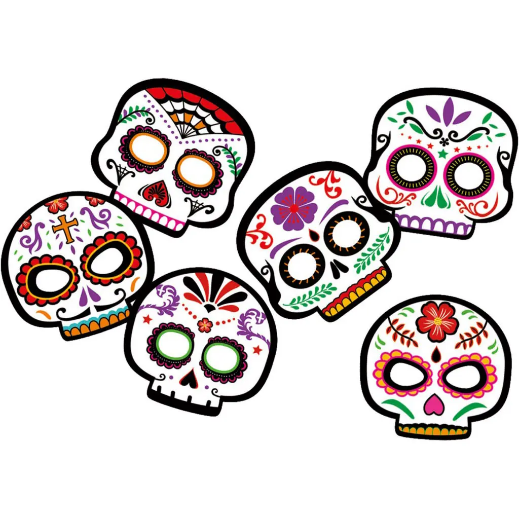 Mascara Carton Dia de los Muertos Surt - Halloween