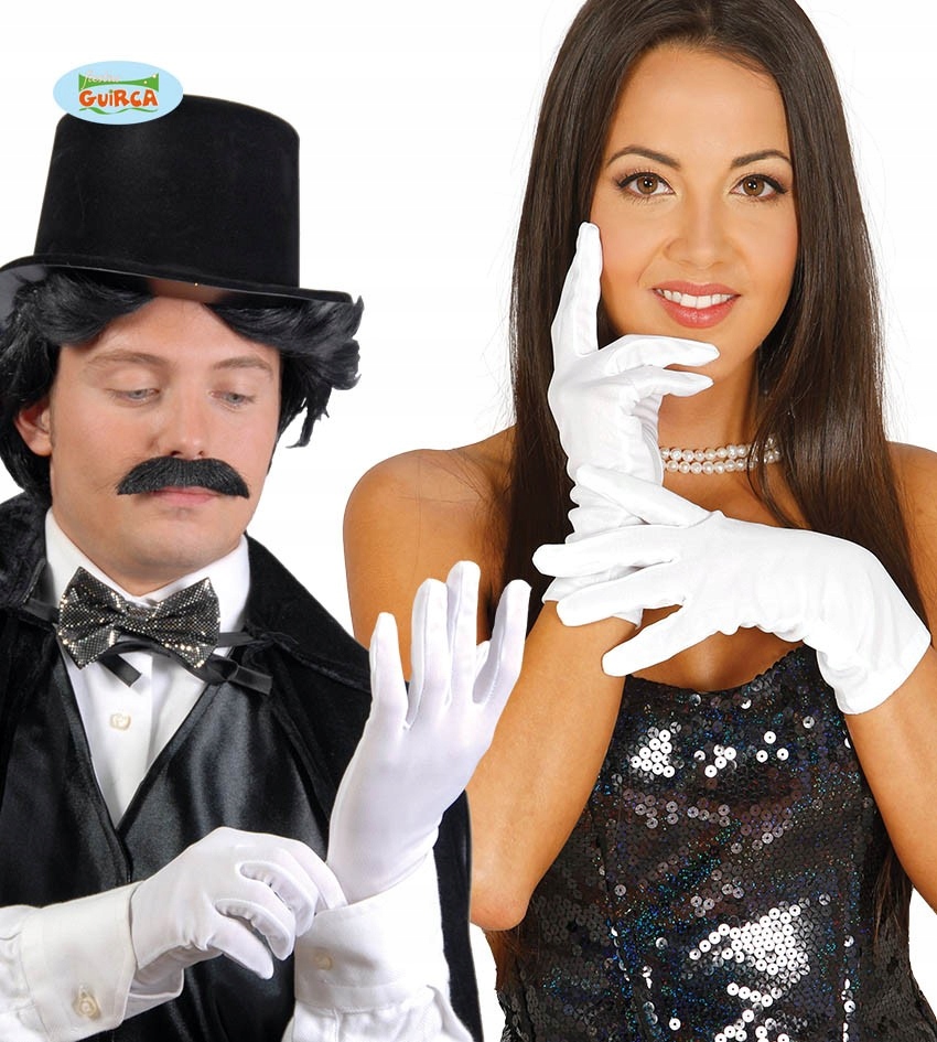 Guantes 20 cm Adulto Blanco (Adulto)