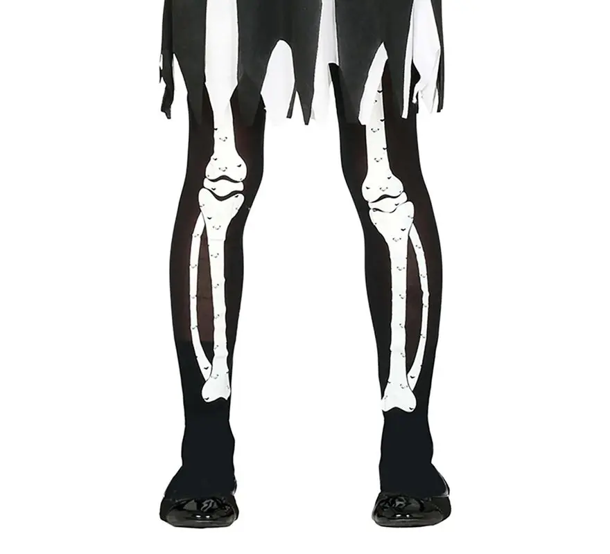 Pantys de Esqueleto para niña 7-12Y - Halloween