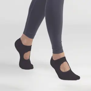 Calcetín Kehat  Yoga Antideslizante Mujer  CY100 U Negro