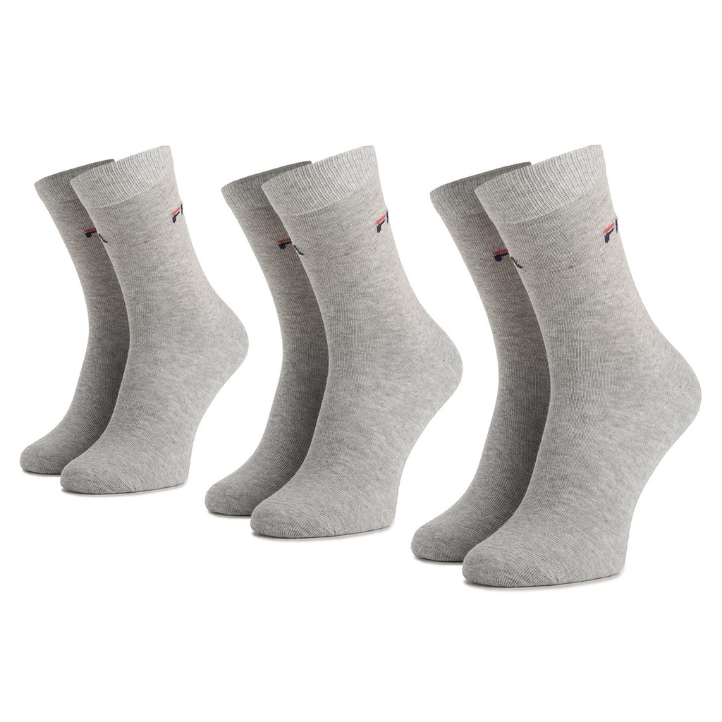 [F9630 35-38 Gris Ap] Calcetín Sra Fila 9630 Alto Pack de 3 Gris 35-38