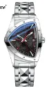 Reloj de Pulsera Cro Chenxi  CX-8253  Triangular Silver Black