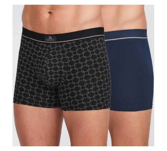 Pack 2 Boxer Cro Don Algodon Goma Forrada Neg/Gris PB503 M