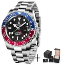 Reloj de Pulsera PAGANI DESIGN Pepsi GMT Auto. - Acero - Zafiro WR 100mts