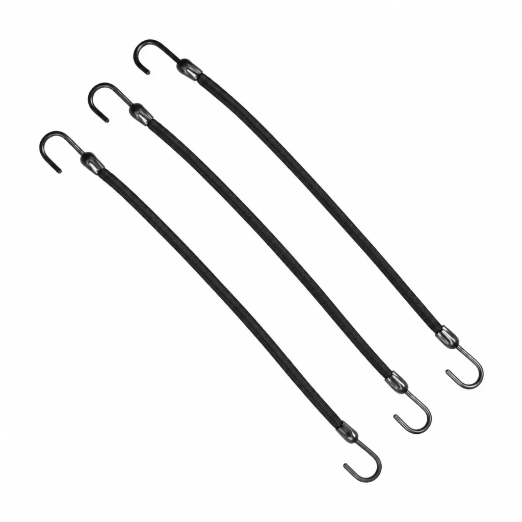 [909 Ganchigom Negro  ST] Canchigom · Goma de Pelo Negra Pack de 3 Unidades