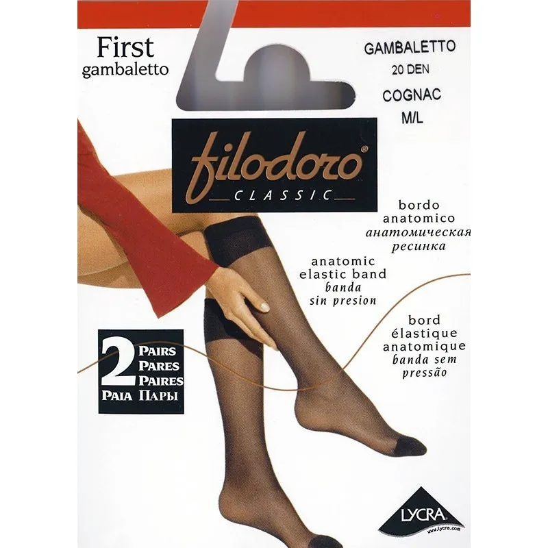 [111954 Tierra 3/4 Ap] Filodoro 11954 · Mini Media 3/4 Pack de 2 Pares (Tierra)