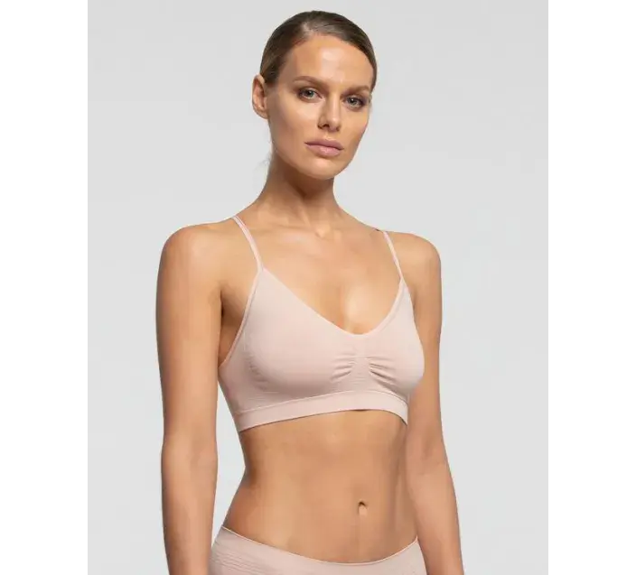 Sujetador Sra Brassiere Sin Costuras S/M Espalda Ancha Tierra