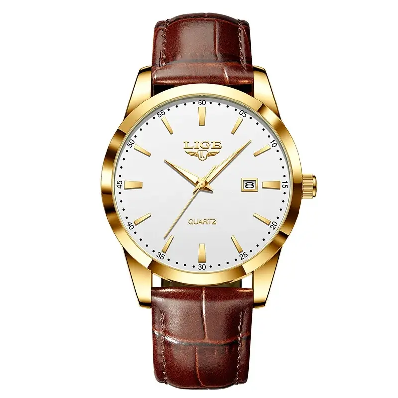 Reloj de Pulsera Cro LIGE 89143C Gold White Mod 89143