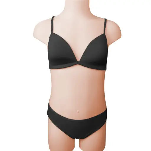 [1240 00701 85 Negro Ap] Conjunto Juvenil Acana S/Aro Relleno Basico Negro 85 00701