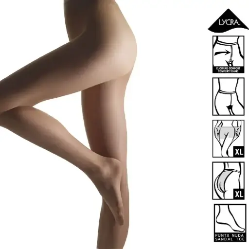 [2400 219 4L Negro Ap]  Panty Mujer Nudo  20 den Negro  4L