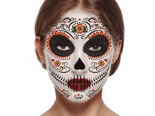 [8774 DDM Surt Disfrazzes] Tatuaje Facial Catrina 30x14cm Halloween